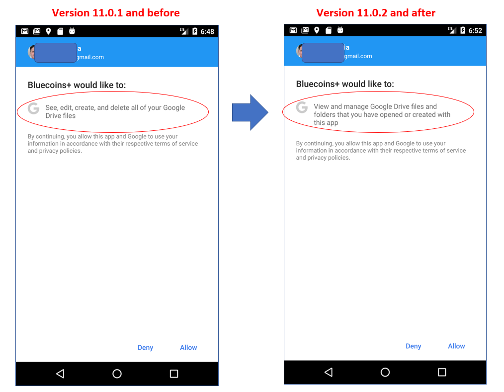 Changes In Google Drive Permissions Bluecoins